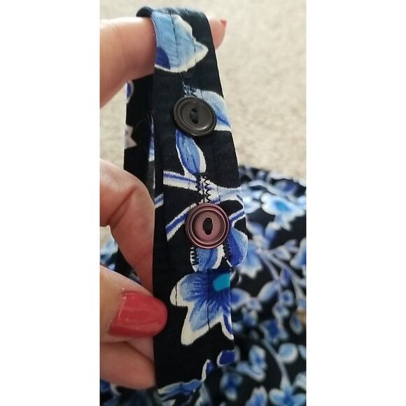 Maxine Of‎ Hollywood Blue Floral One Piece SwimDress Bathing Swimsuit Size 30W - Picture 6 of 10